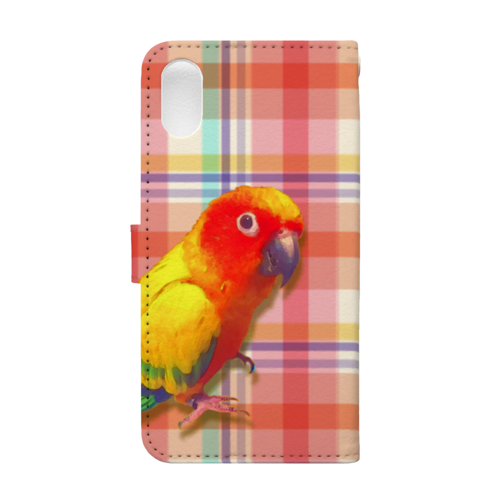 ぽちの適当屋のコガネメキシコインコ Book-Style Smartphone Case :back