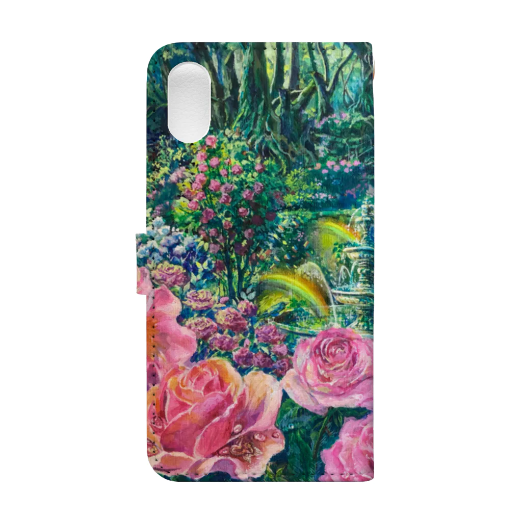 🌿Art shop Kano🌿のrose garden Book-Style Smartphone Case :back