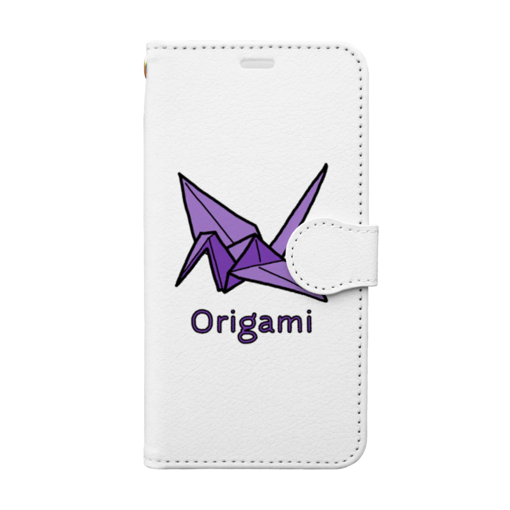 MrKShirtsのOrigami (折り紙鶴) 色デザイン Book-Style Smartphone Case