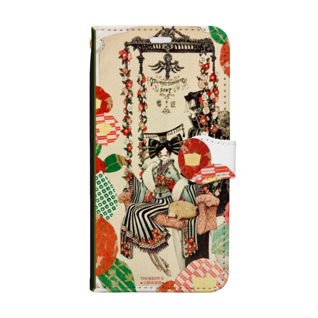 THORES柴本(トーレスしばもと) THORES Shibamotoの【VISION】椿姫 Book-Style Smartphone Case
