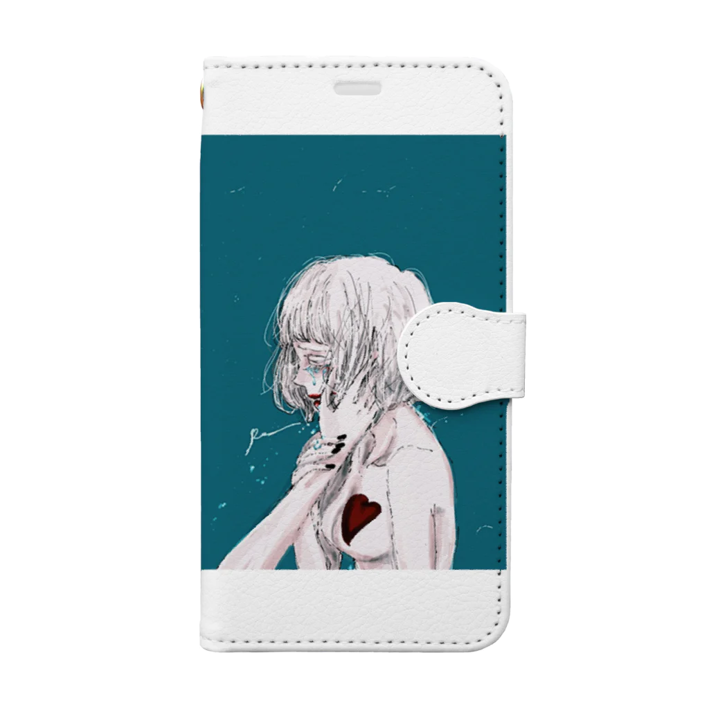 Ran.の寂しがり。 Book-Style Smartphone Case