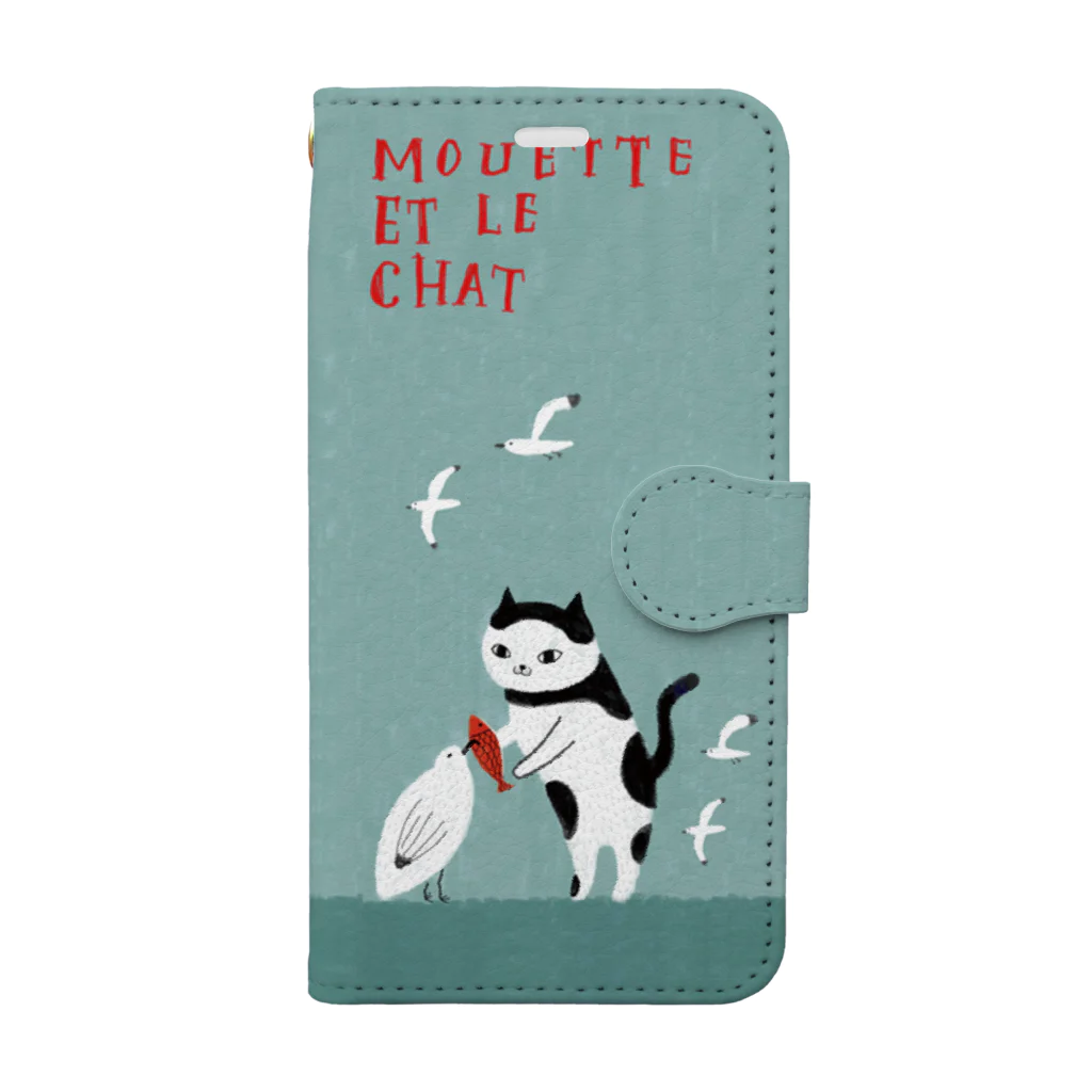 yagiyのねことカモメ Book-Style Smartphone Case