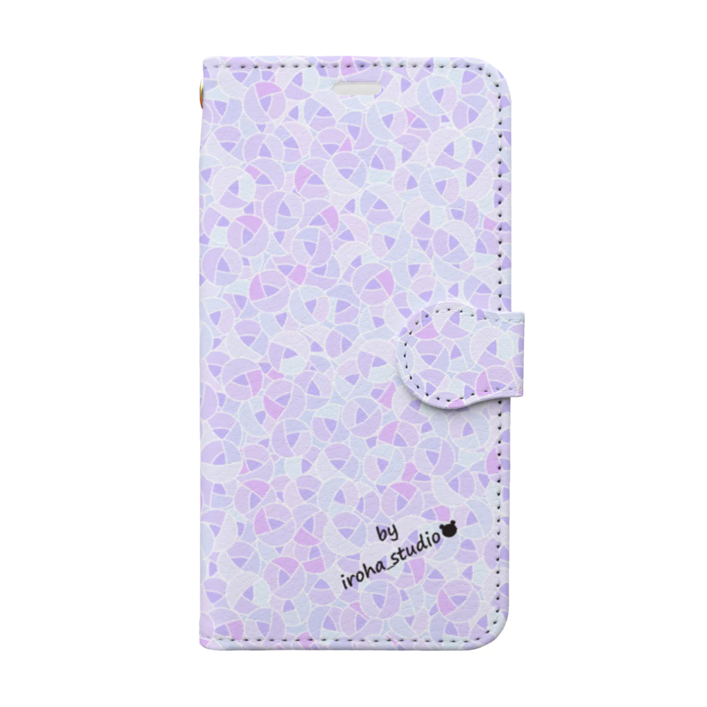 iroha_studioのRose pattern (Elegant) 手帳型スマホケース