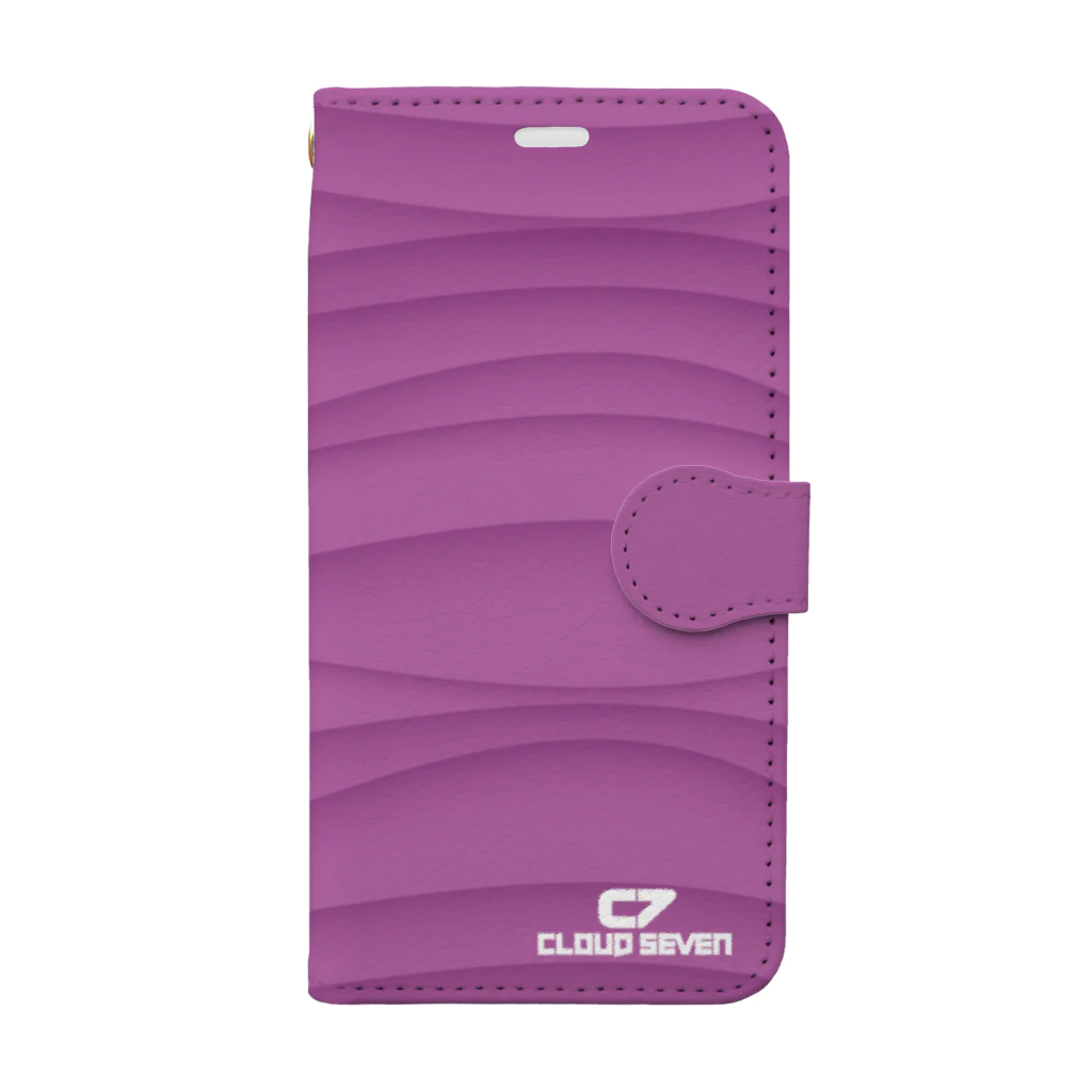 MONOTONEのPURPLE WAVE 手帳型スマホケース