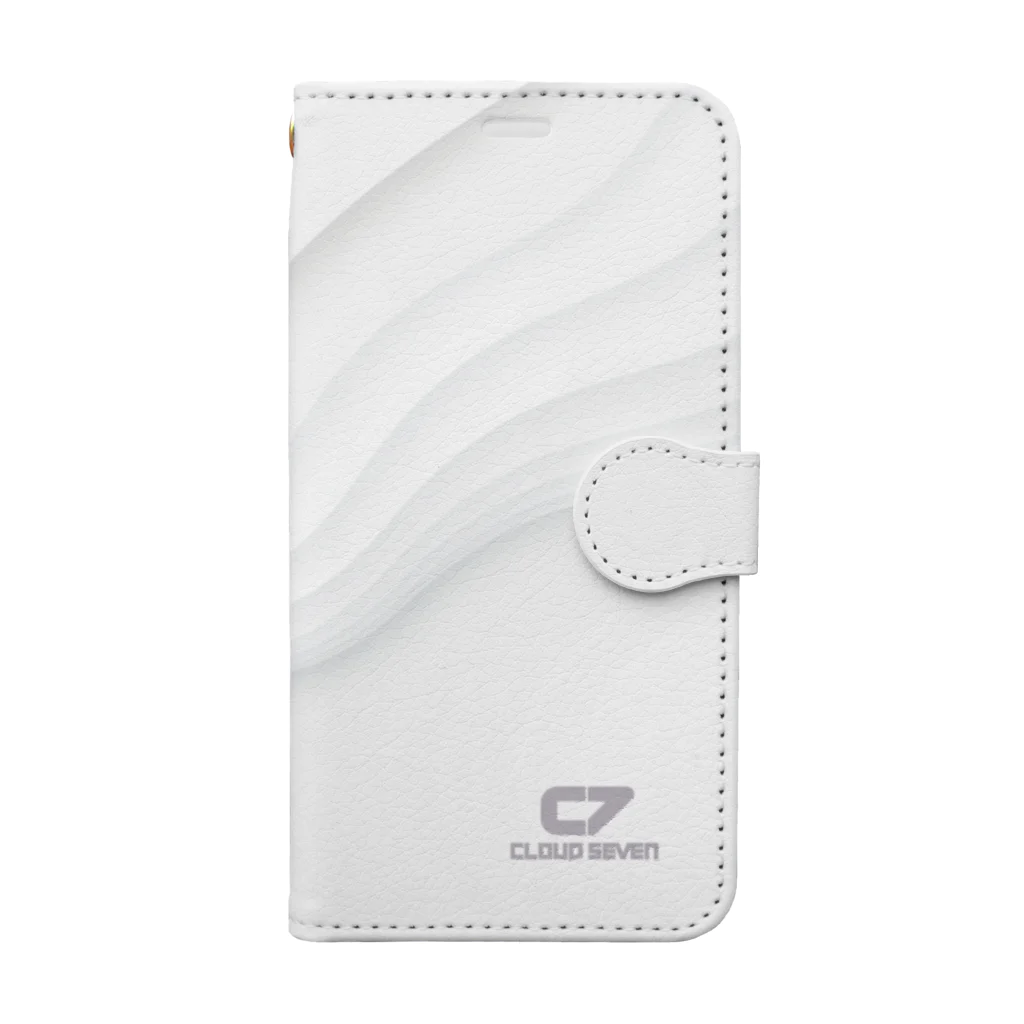 cloud 7のWHITE WAVE 手帳型スマホケース