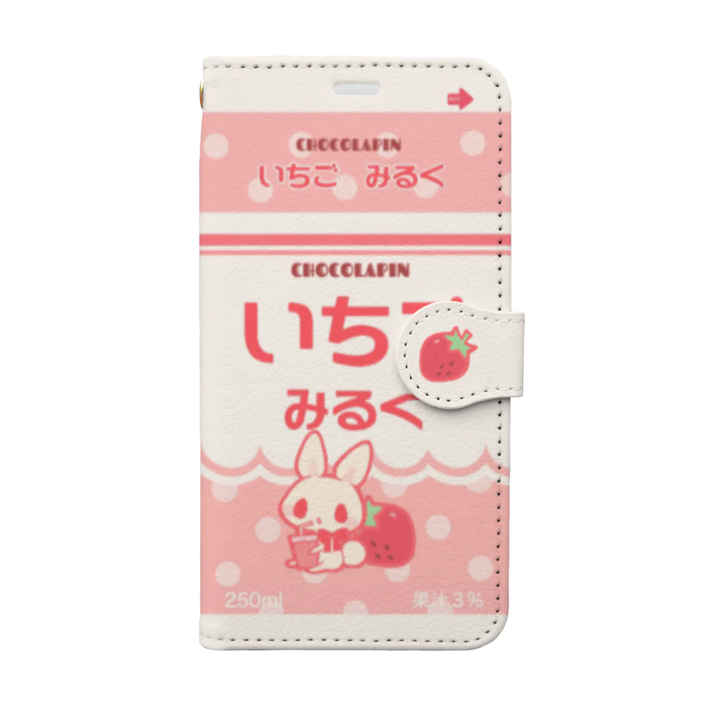 ChocoLapinのいちごみるく(ゆめかわいい) Book-Style Smartphone Case