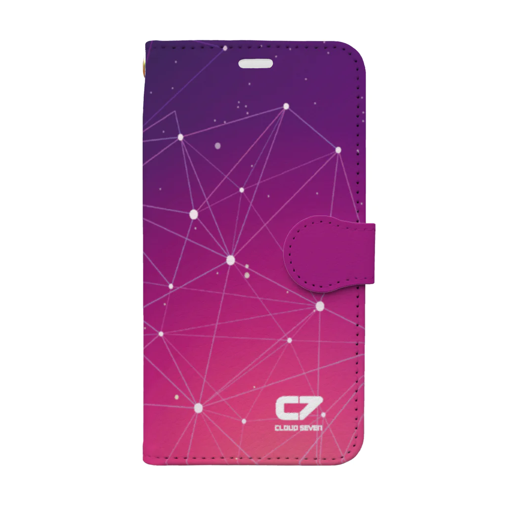 cloud 7のPURPULE SKY 手帳型スマホケース