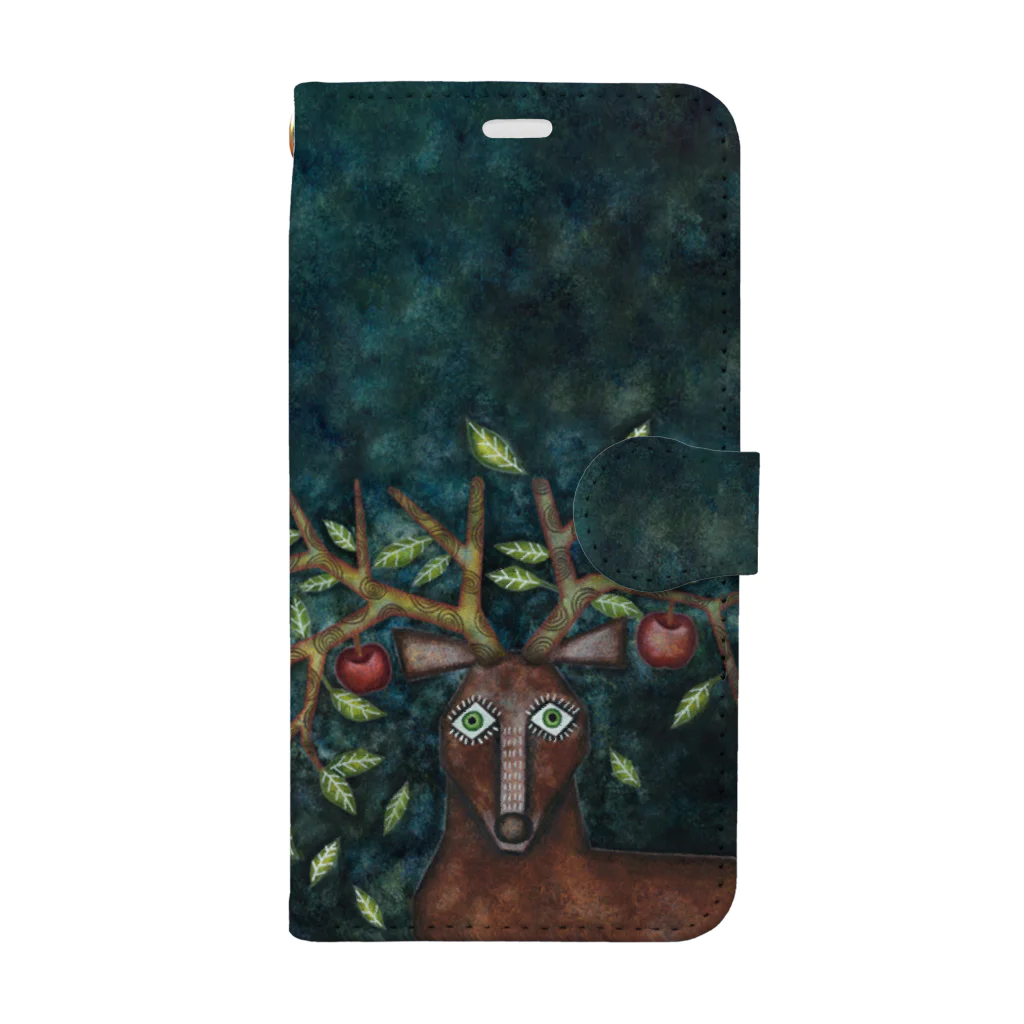 saorishinadaのとある森の鹿 Book-Style Smartphone Case