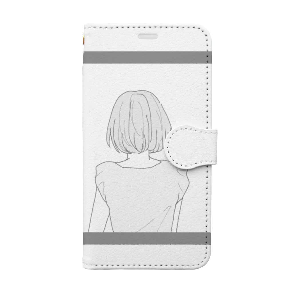 Takenokoの後ろ姿男女 Book-Style Smartphone Case