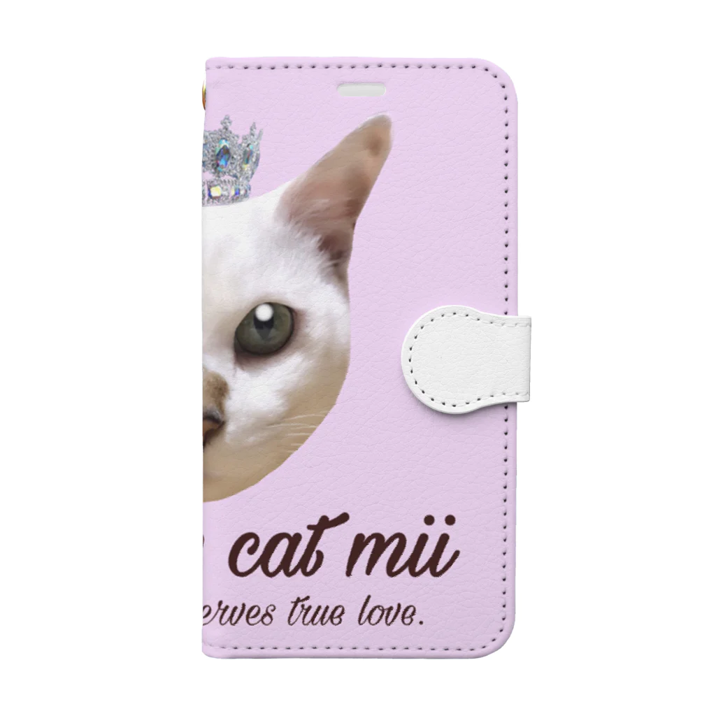 Mii's Shopのプリンセスキャットみー 手帳型スマホケース