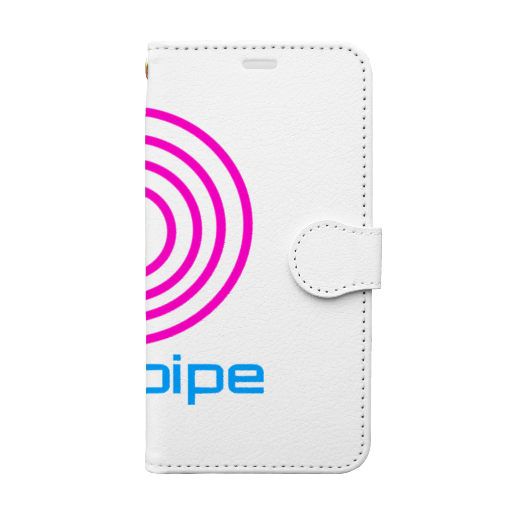 PinkPipeのPINK PIPEロゴマーク 手帳型スマホケース