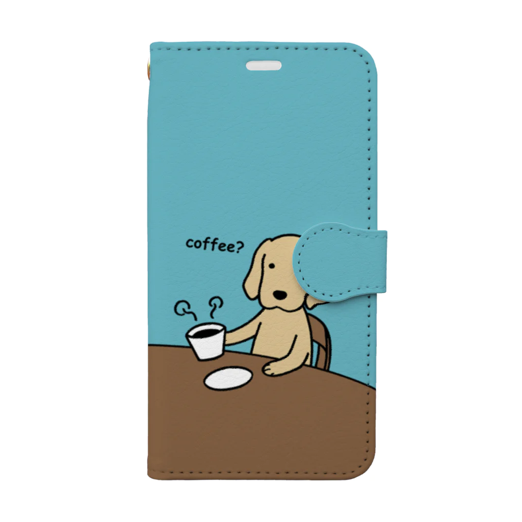 efrinmanのコーヒー&スナック（ブルー） Book-Style Smartphone Case