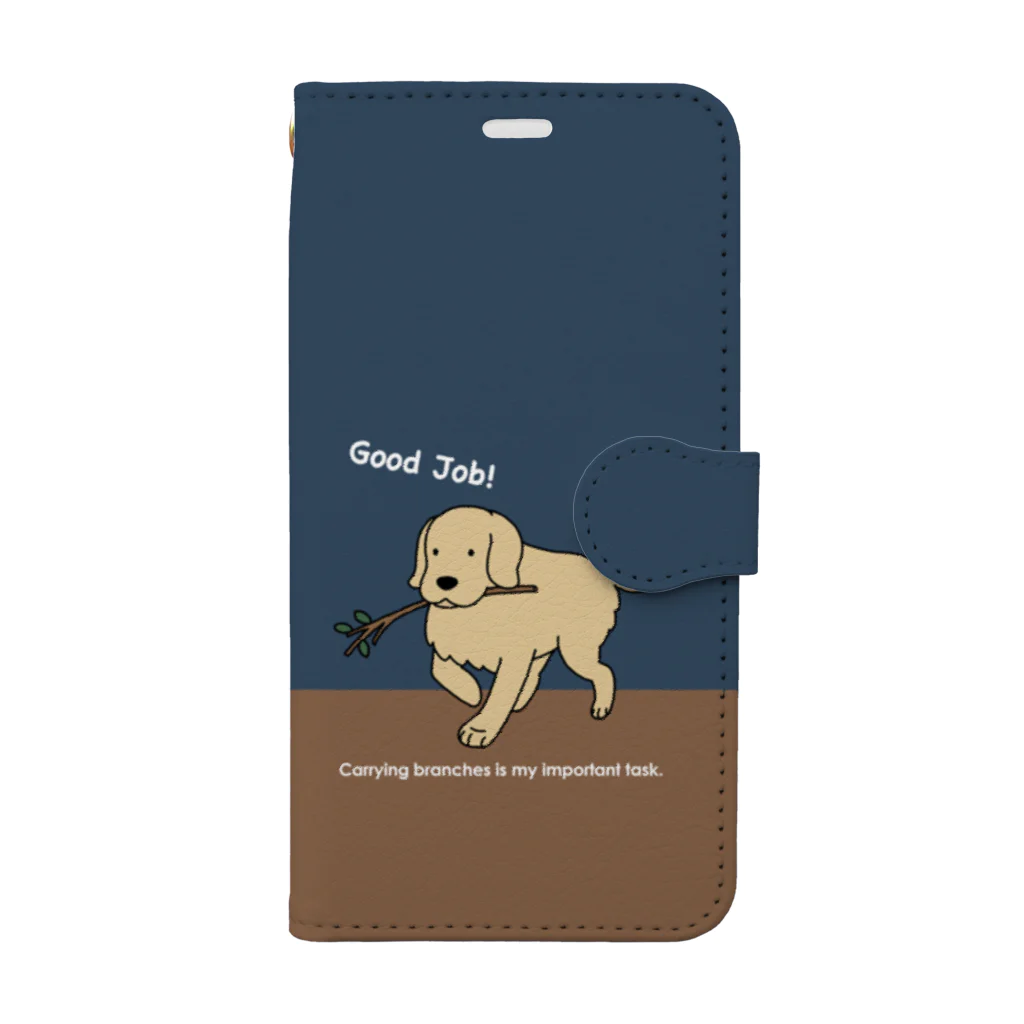 efrinmanのgood job（ネイビー） Book-Style Smartphone Case