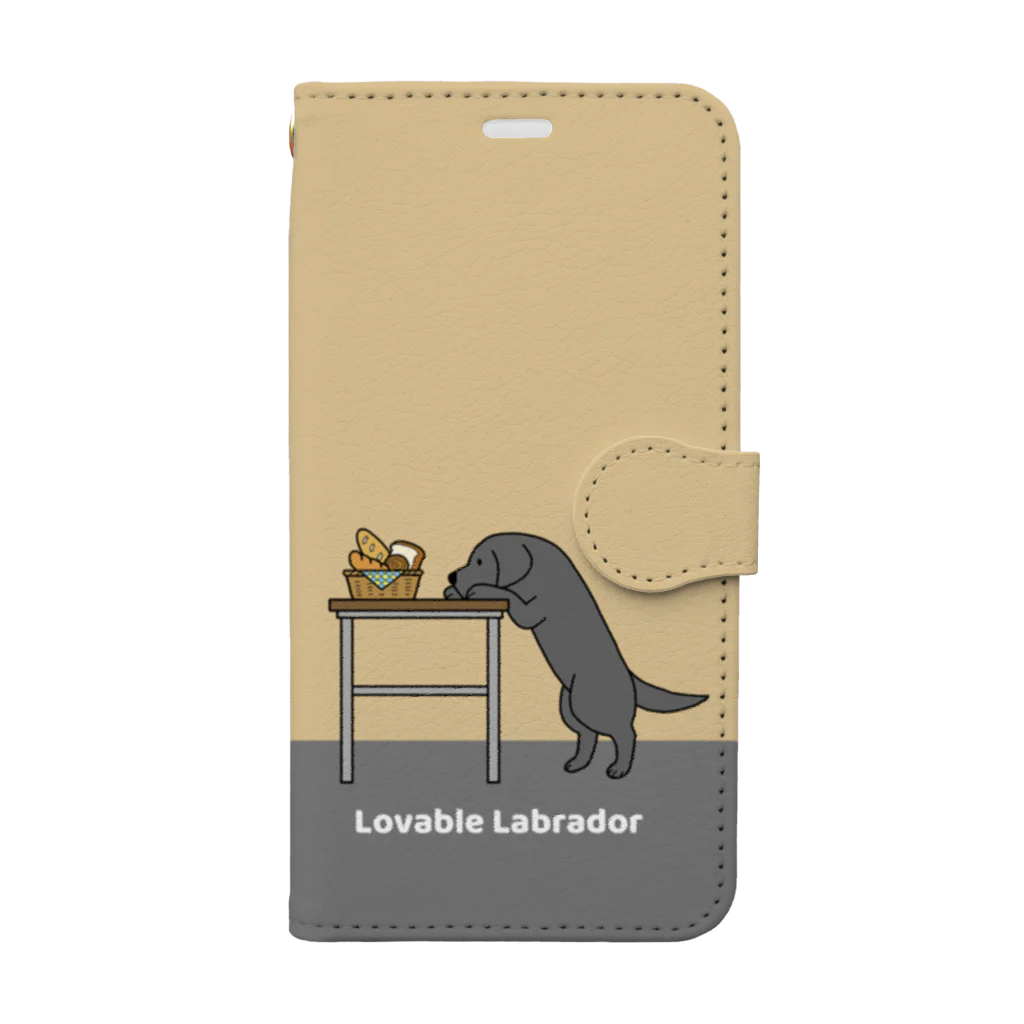 efrinmanのlabradorブラック（イエロー） Book-Style Smartphone Case