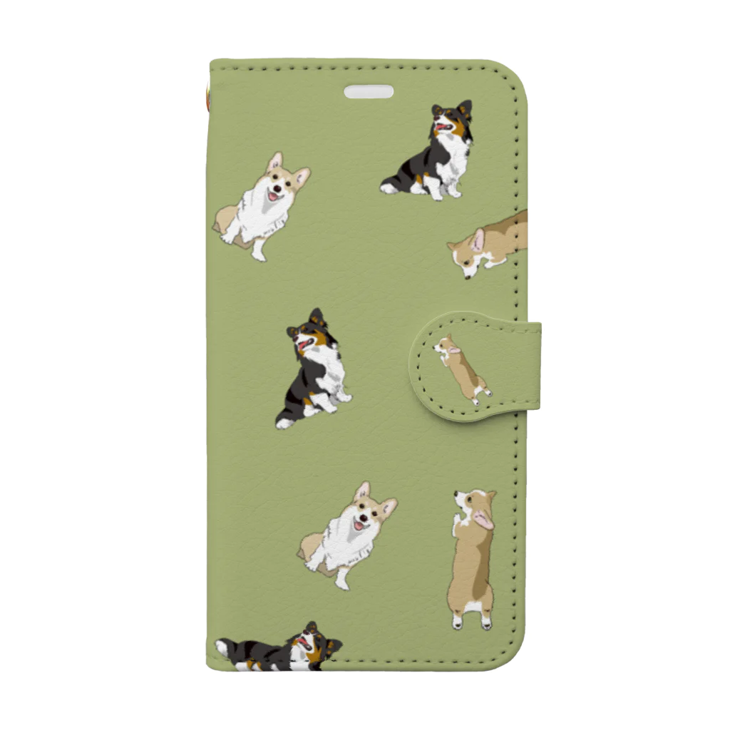 Saori  BTのi phone X Xs ペンブロークコーギー Book-Style Smartphone Case