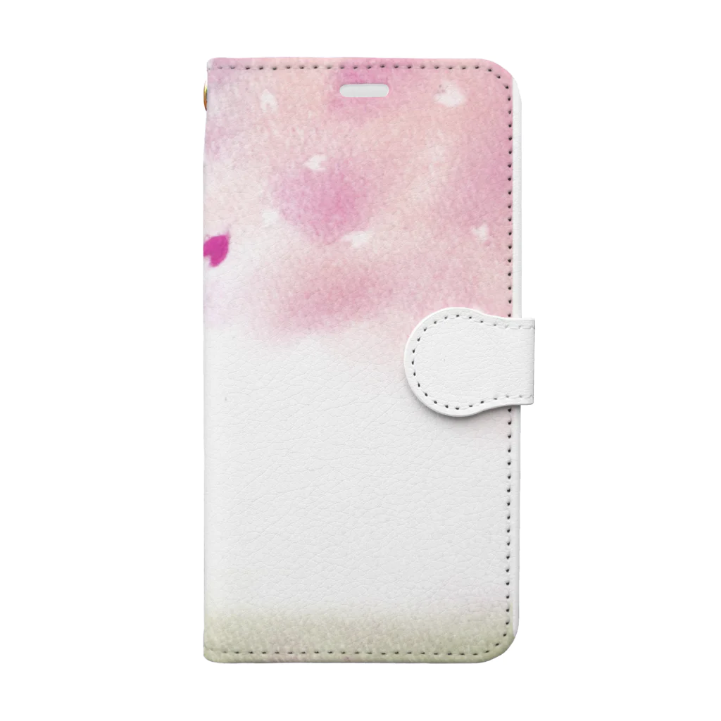 caprice-yk-sunの柴犬と桜 Book-Style Smartphone Case