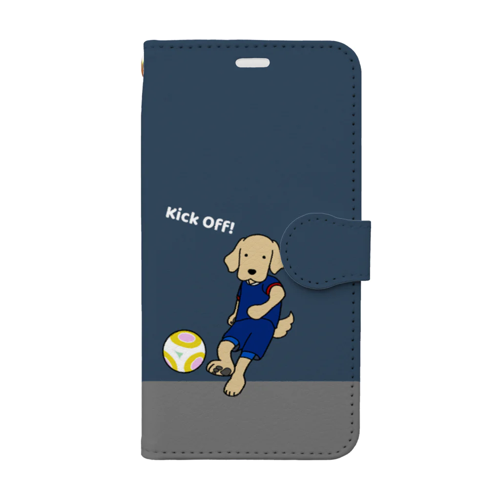 efrinmanのサッカー（ネイビー） Book-Style Smartphone Case