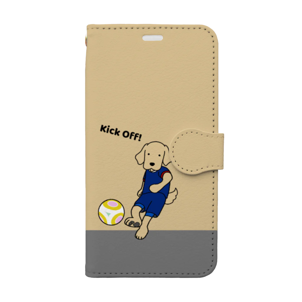 efrinmanのサッカー（イエロー） Book-Style Smartphone Case