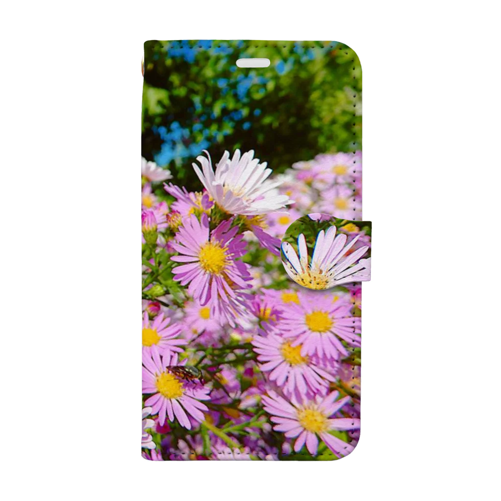 DOLUXCHIC RAYLOのPink flowers  Book-Style Smartphone Case