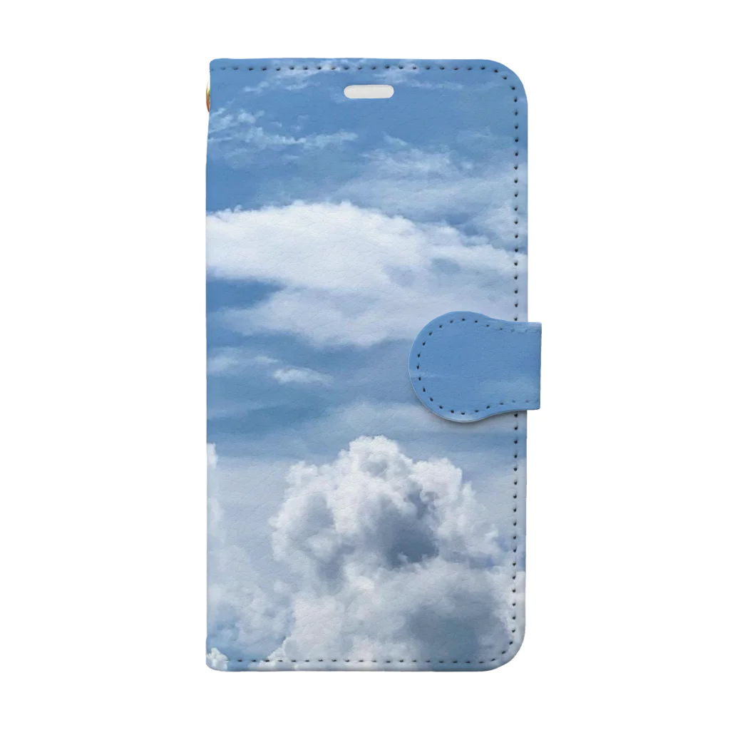 miyimの青空、雲、空と雲 Book-Style Smartphone Case