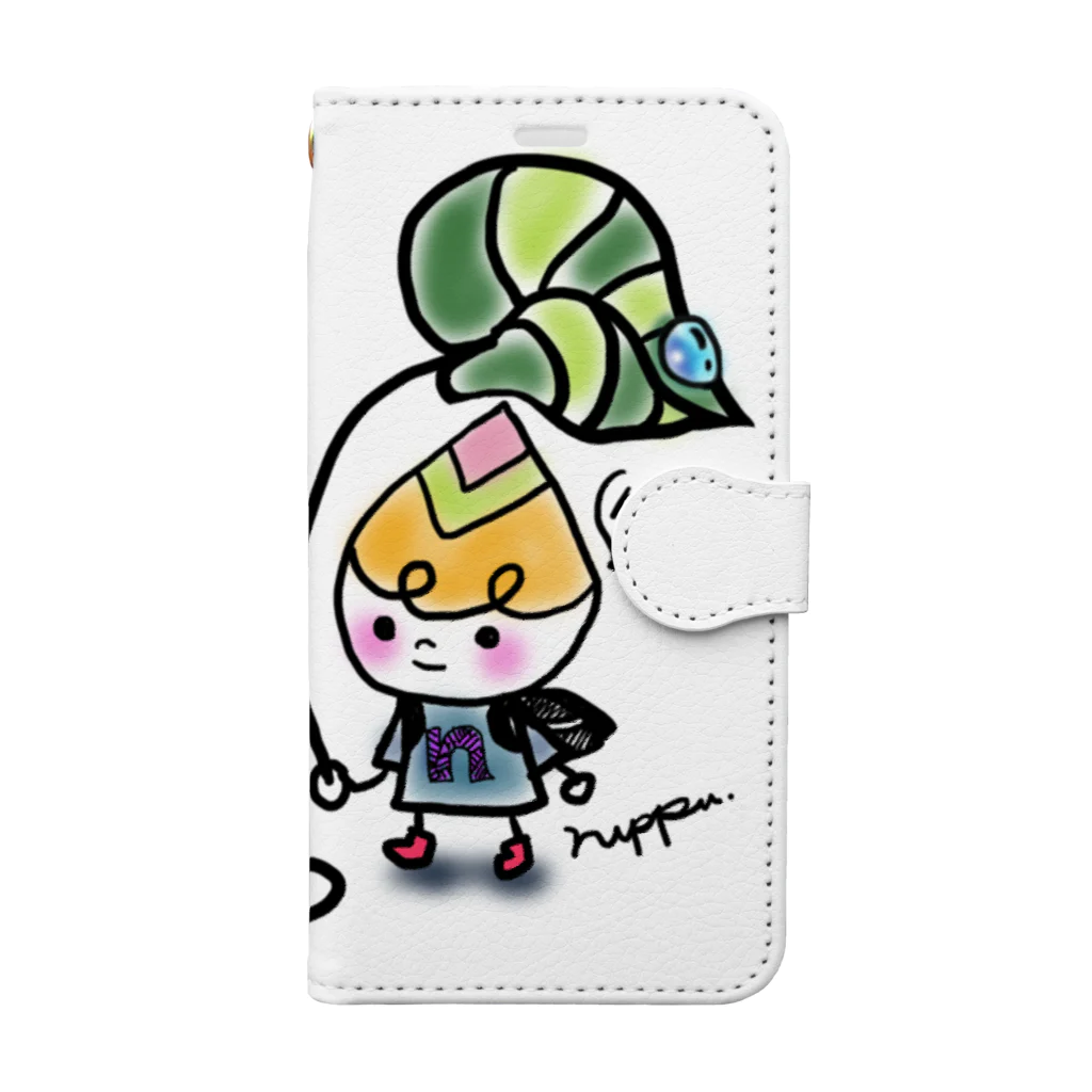 nuppuのTsubomiちゃん　雨も大好きシリーズ　W Book-Style Smartphone Case