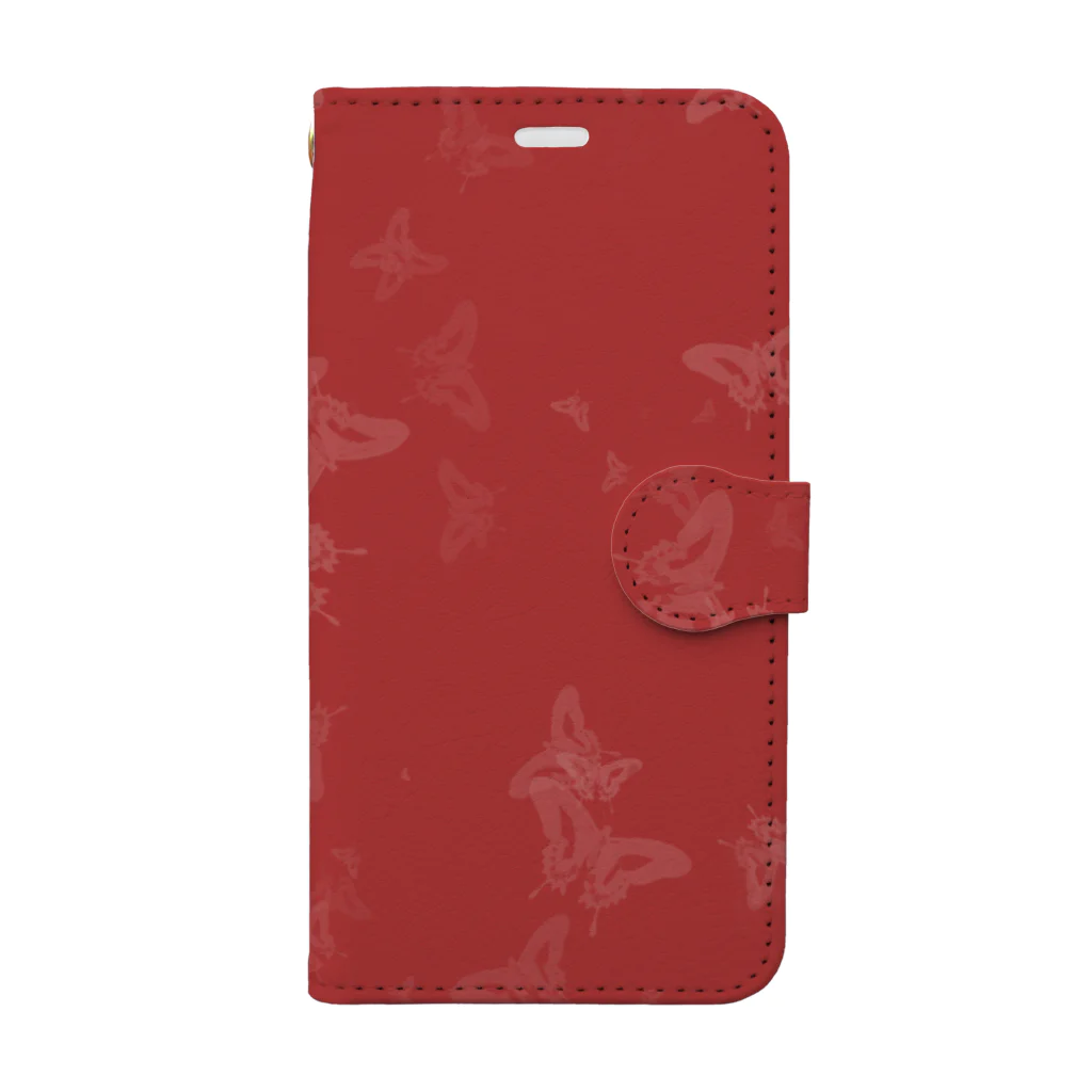 Nocturneの蝶（赤）  Book-Style Smartphone Case