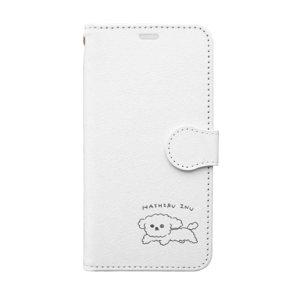 イヌ茶碗のHASHIRU INU 。 Book-Style Smartphone Case