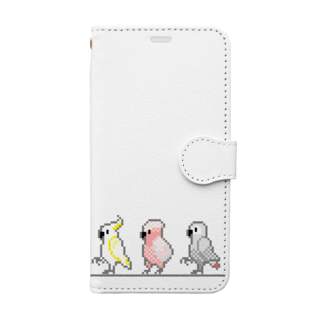 ソケットれんちのオウムDOT Book-Style Smartphone Case