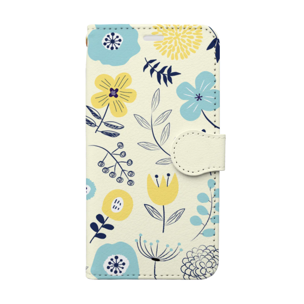 yumeyumeの北欧風花柄 Book-Style Smartphone Case
