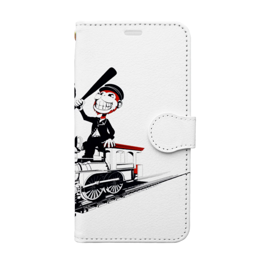 Poooompadoooourのrailroads　お猿さん　クラシック Book-Style Smartphone Case