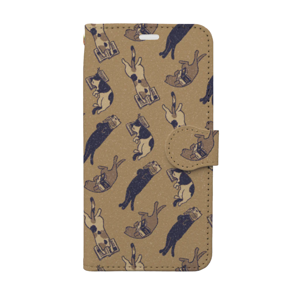 123izmの眠り猫BOOKS Book-Style Smartphone Case