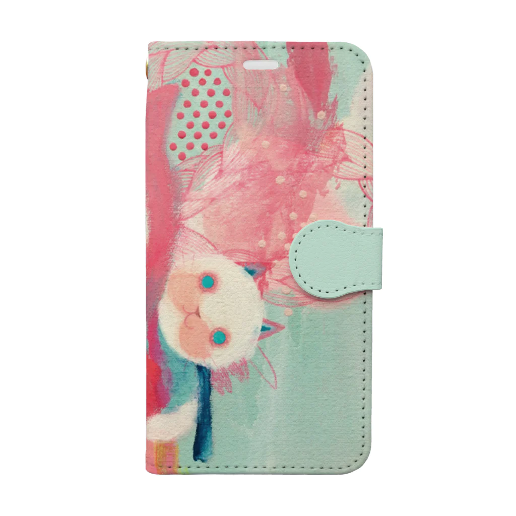 TOMOMIMASUDA-GOODSSTOREの手帳型スマホケース＊「あたしだってなれるの。」 Book-Style Smartphone Case