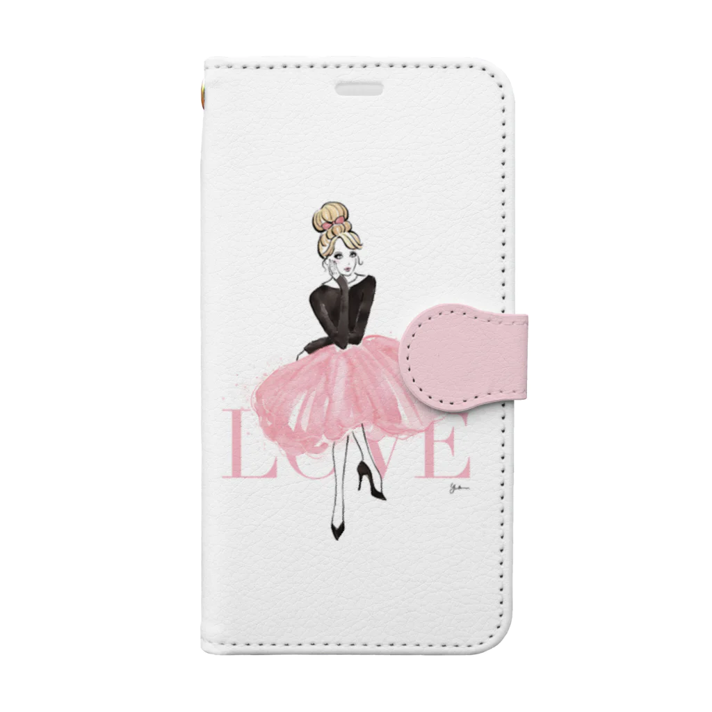 YUKA YASUTOMIのLOVE Book-Style Smartphone Case