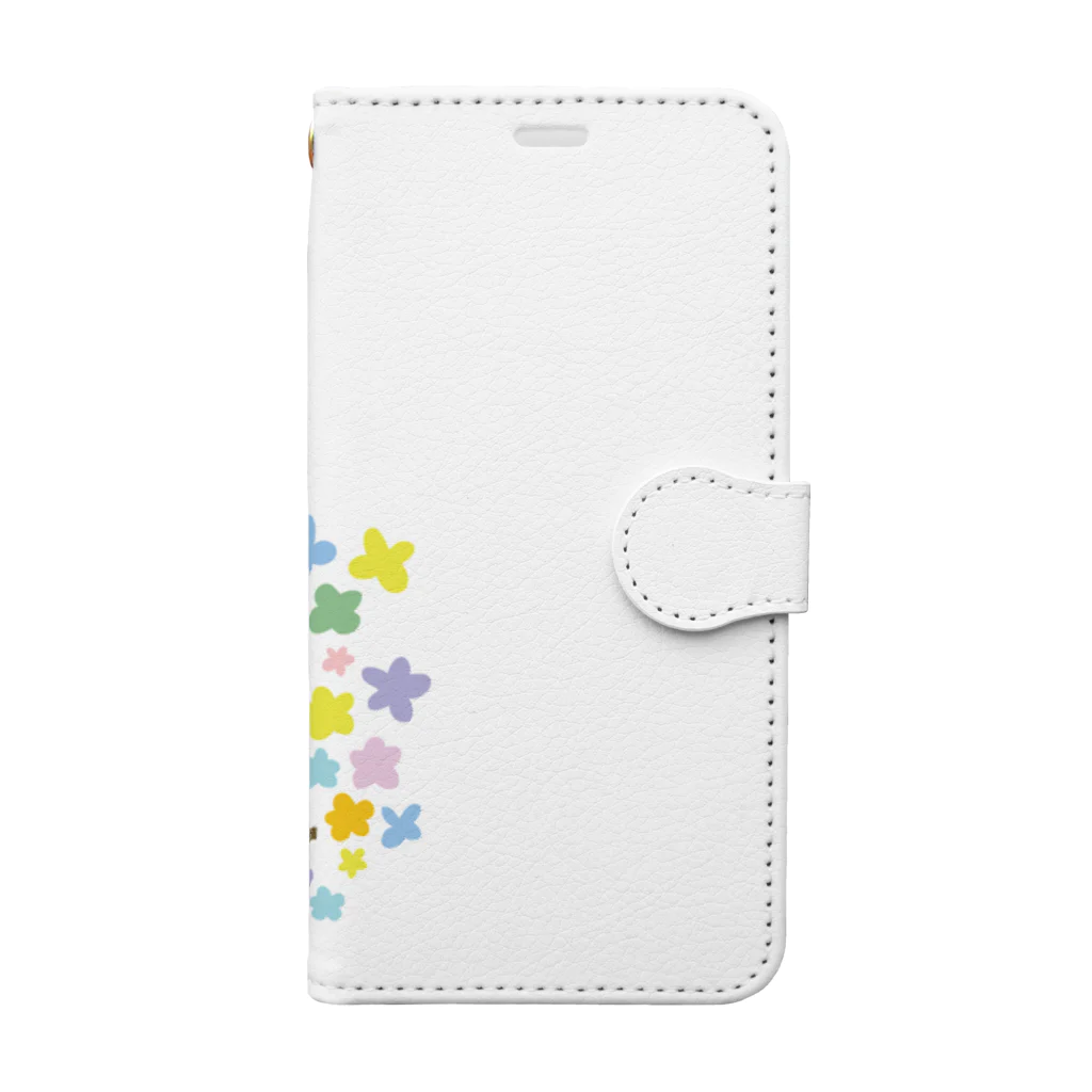 やるきないお店の花をまくやるきないもの Book-Style Smartphone Case