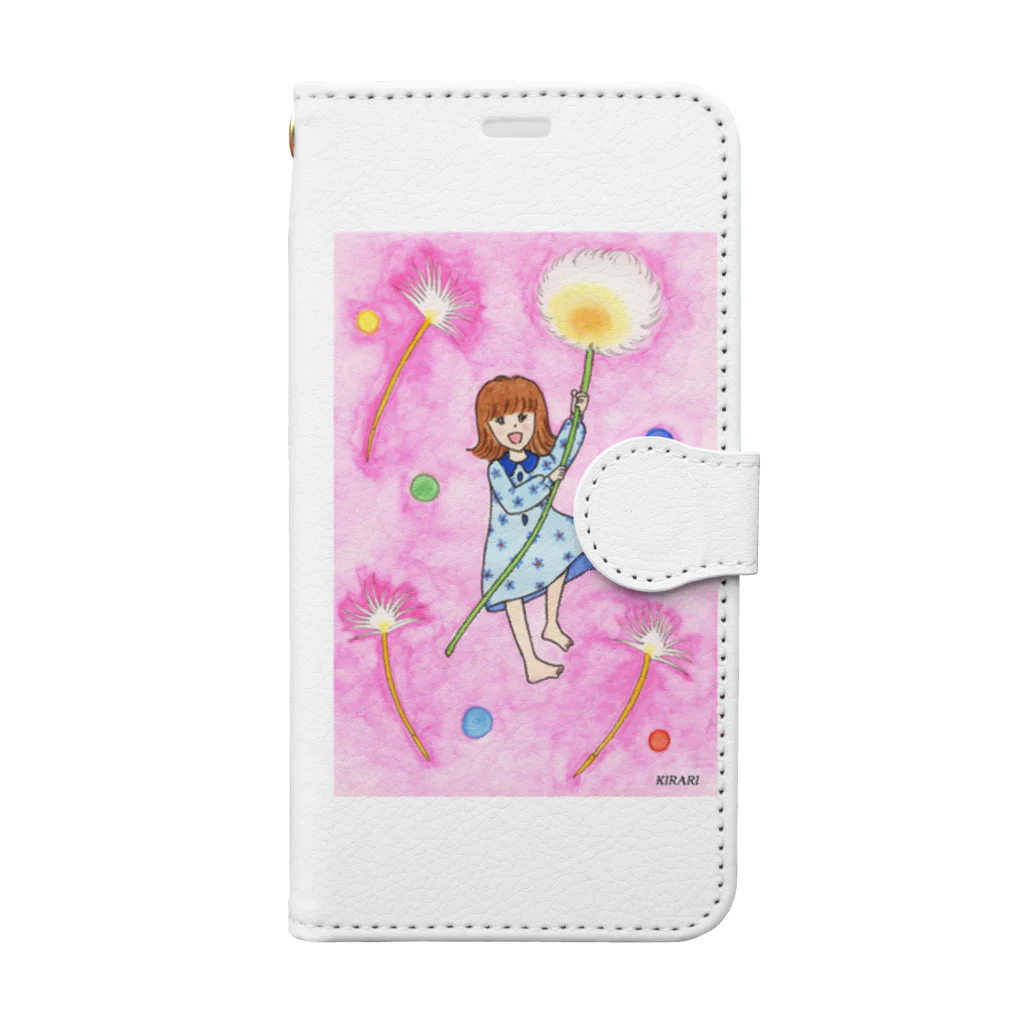 KIRARIの夢色雑貨屋さんの「タンポポに乗って」 Book-Style Smartphone Case