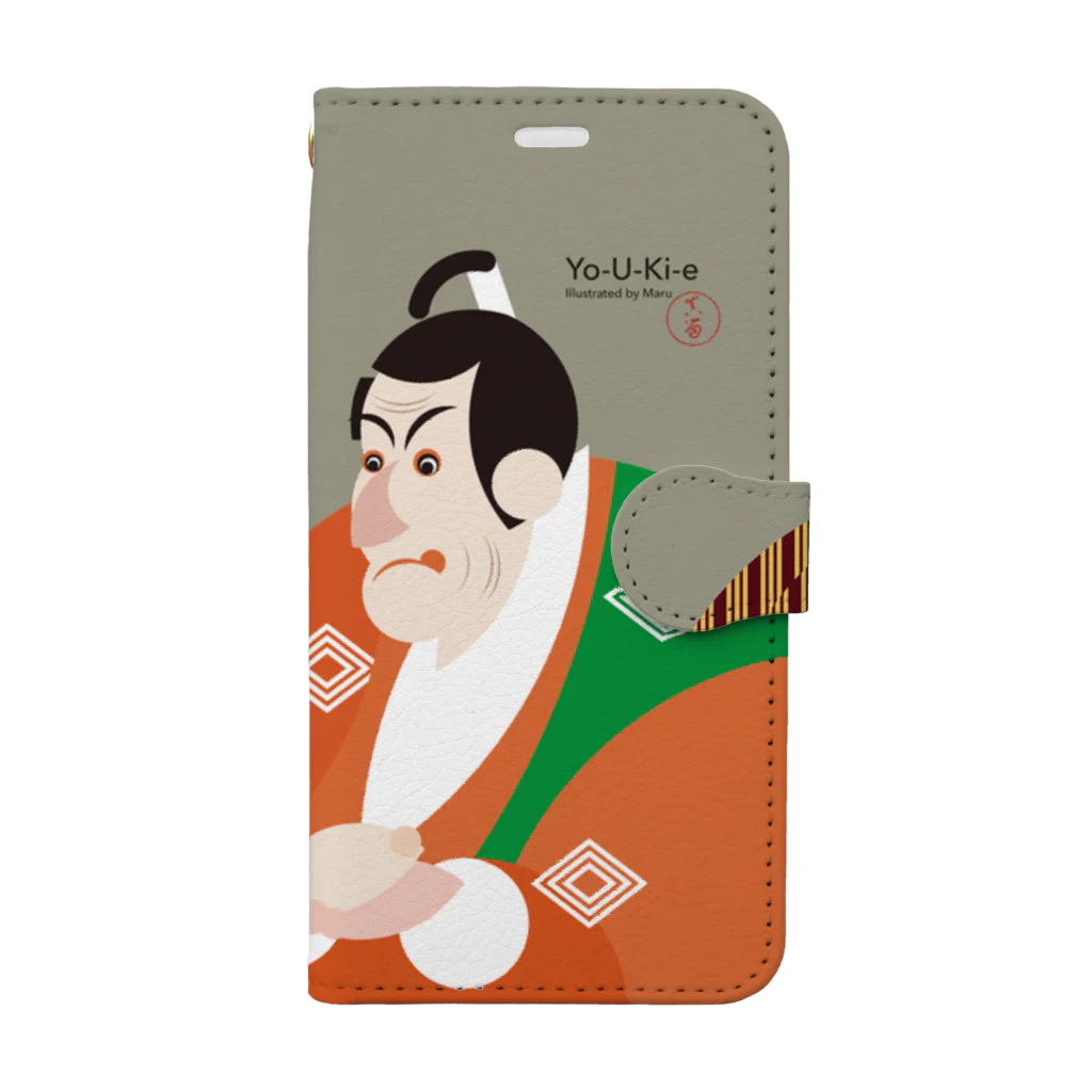 陽気絵屋(Yo-U-Ki-e, ya)-POP浮世絵のYo-U-Ki-e「写楽・スマホケース」 Book-Style Smartphone Case