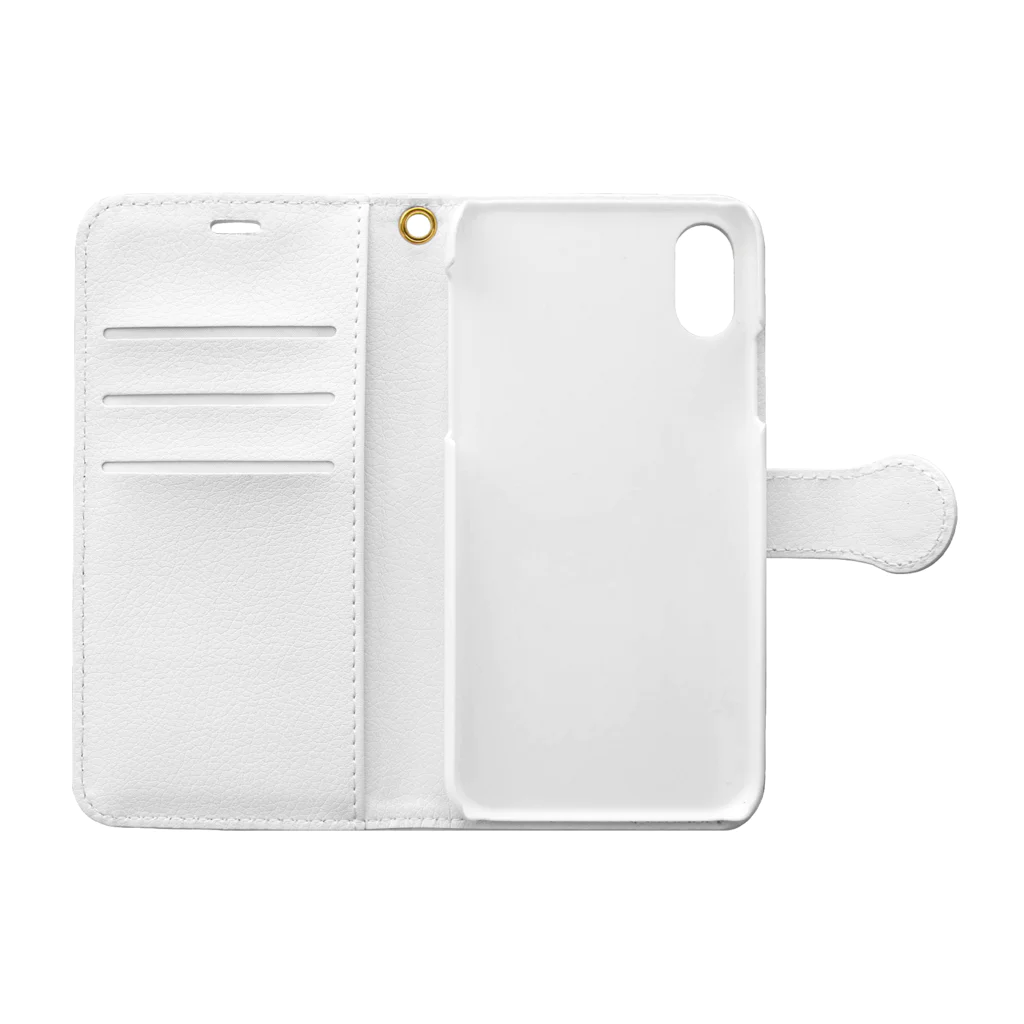 D&I LABのワルい青海波 Book-Style Smartphone Case :Opened (inside)