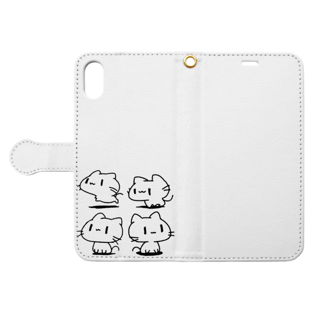 どどど素人のどどねこ-ぜんぶ- Book-Style Smartphone Case:Opened (outside)