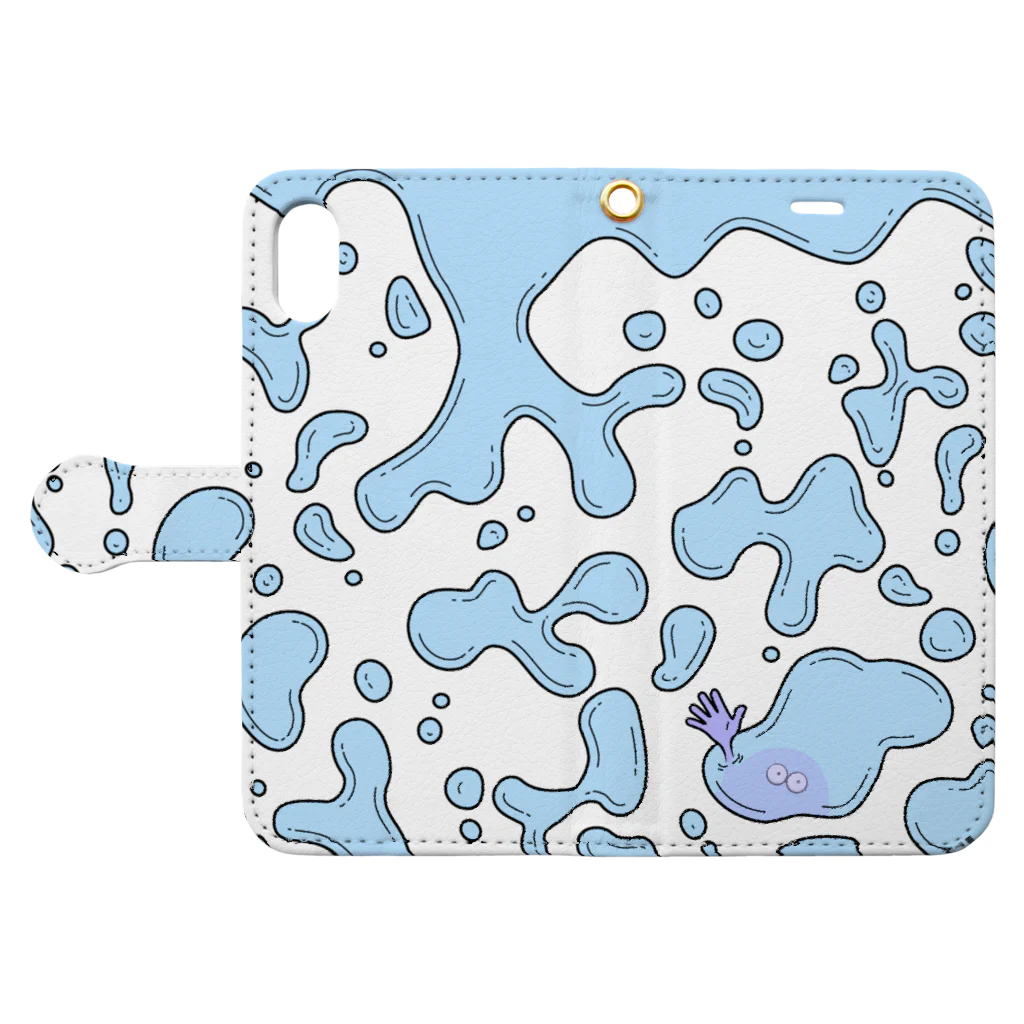 モルク -molk-の水たまりの中に、、-Live in a puddle- Book-Style Smartphone Case:Opened (outside)