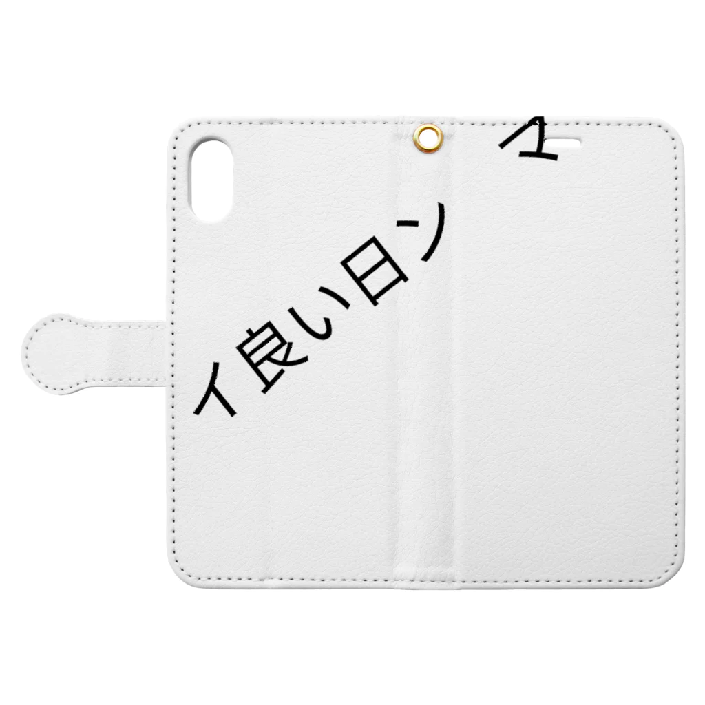 「イ　良い日ンマ」ファンショップのイ　良い日ンマ Book-Style Smartphone Case:Opened (outside)