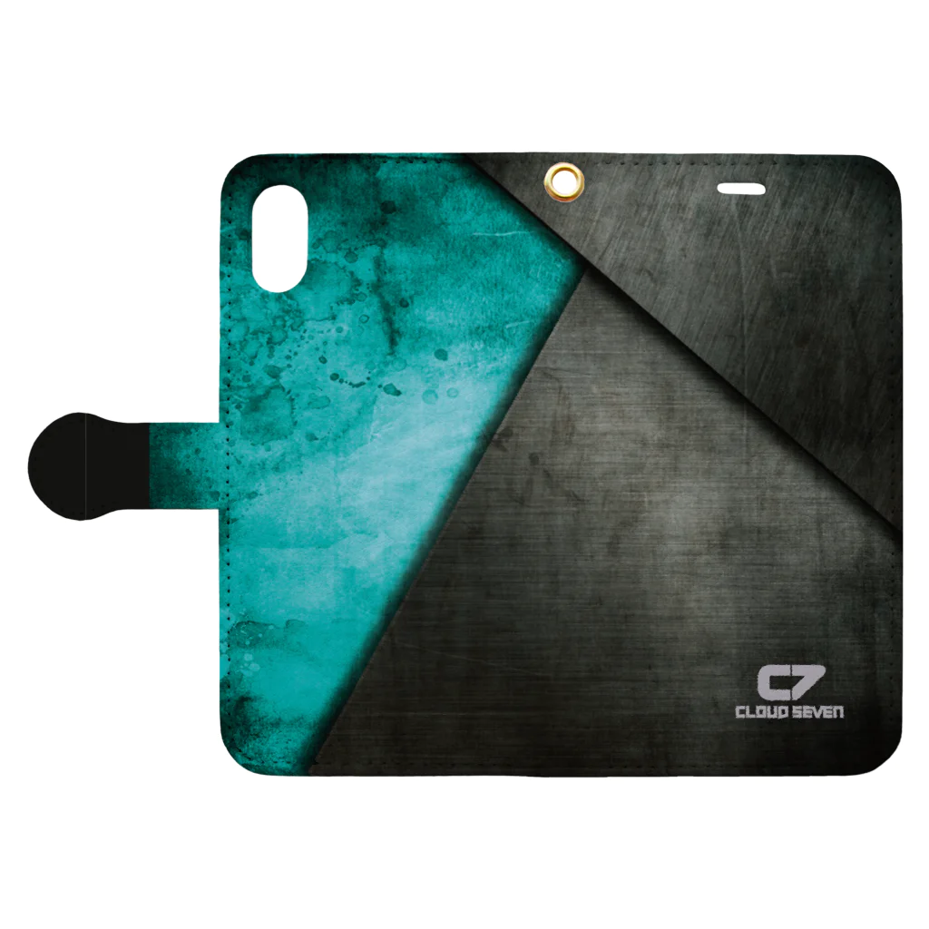 MONOTONEのGREEN GRANGE Book-Style Smartphone Case:Opened (outside)