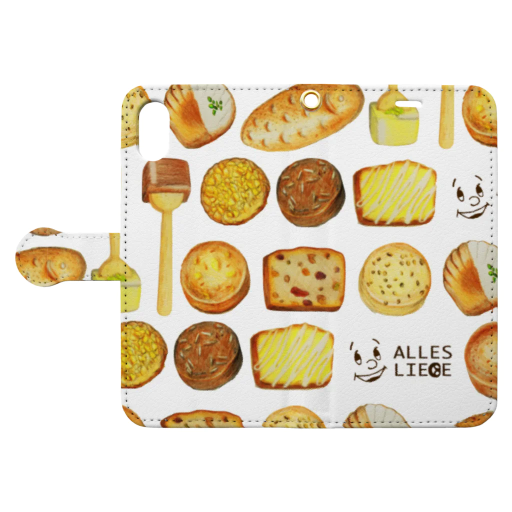Alles LiebeのAlles Liebe総柄 Book-Style Smartphone Case:Opened (outside)