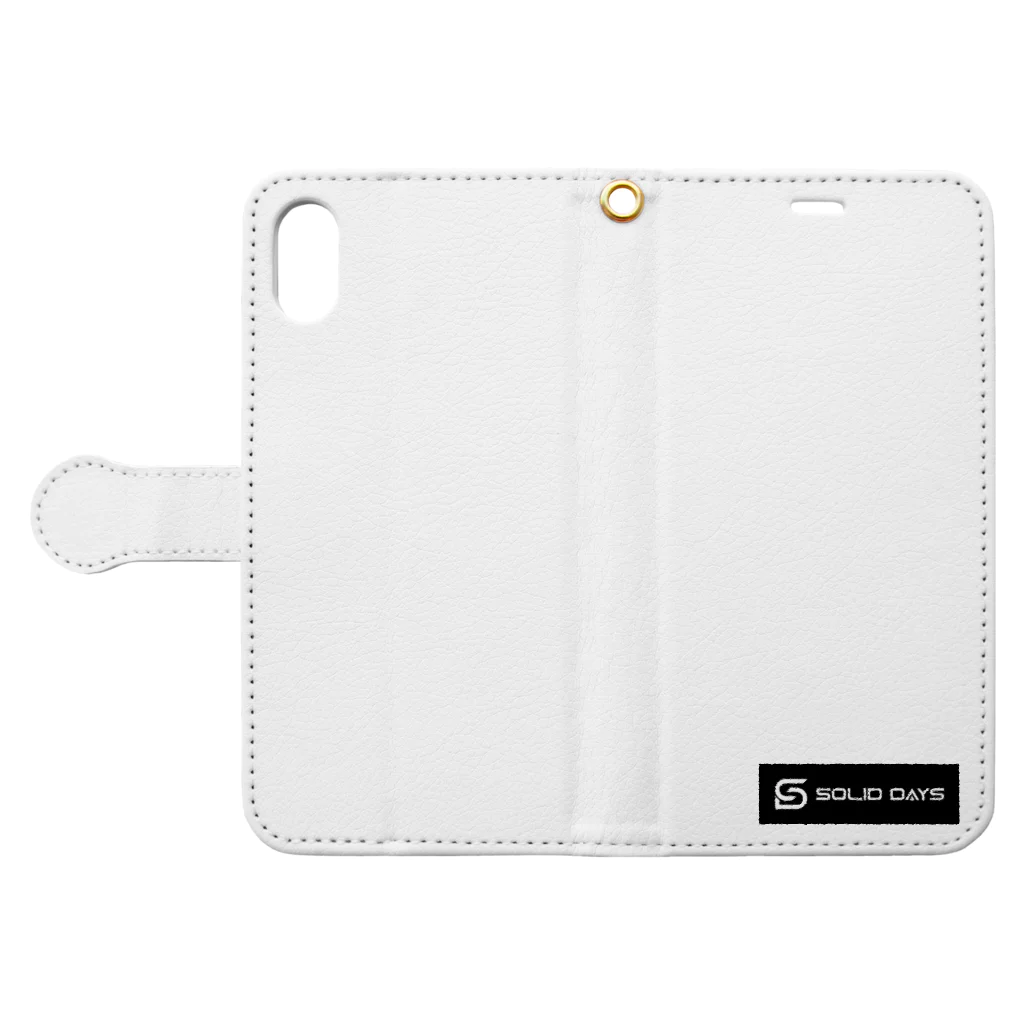 SOLID DAYS グッズショップのSOLID DAYS 2019 ボックスロゴ Book-Style Smartphone Case:Opened (outside)