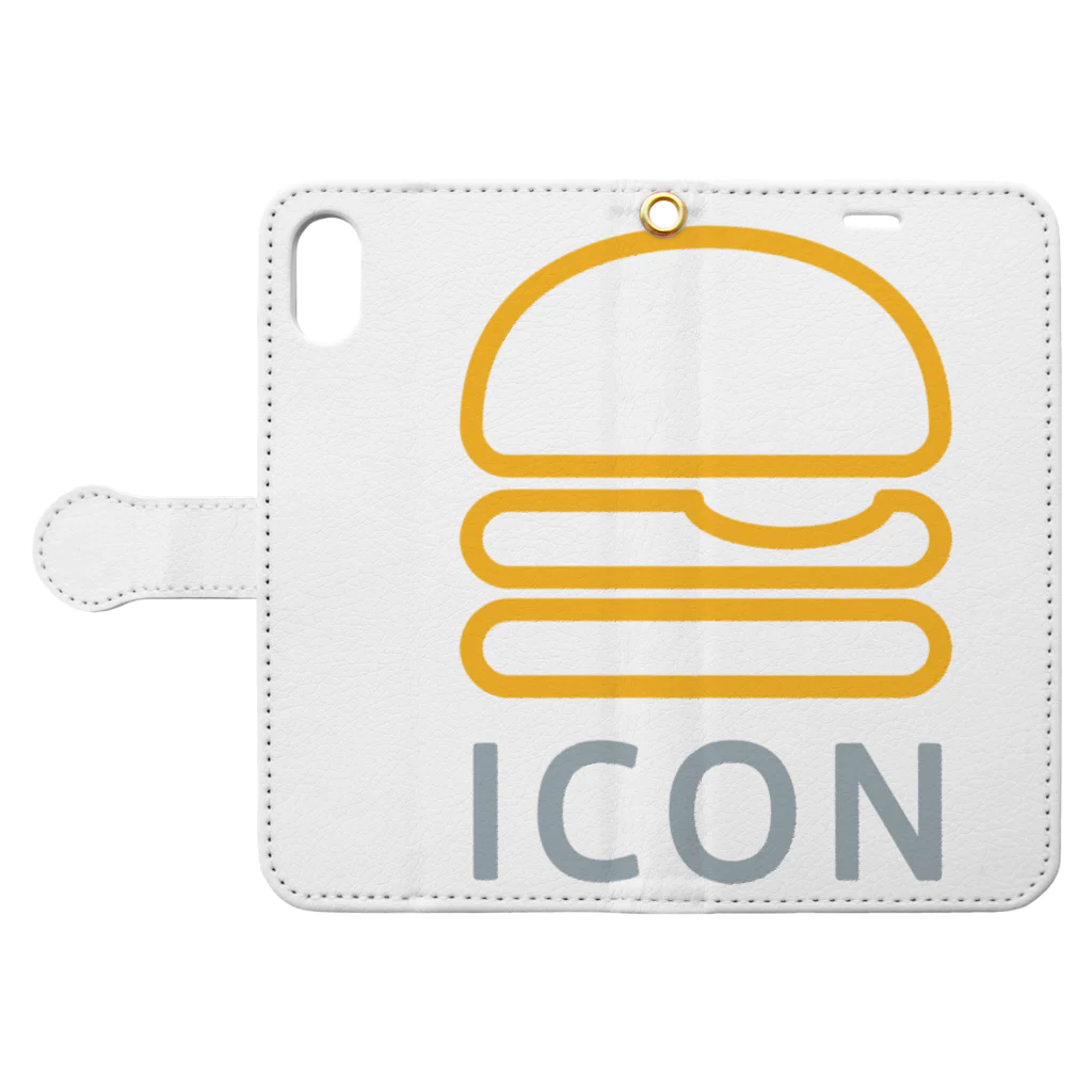 ICONのICONロゴ Book-Style Smartphone Case:Opened (outside)