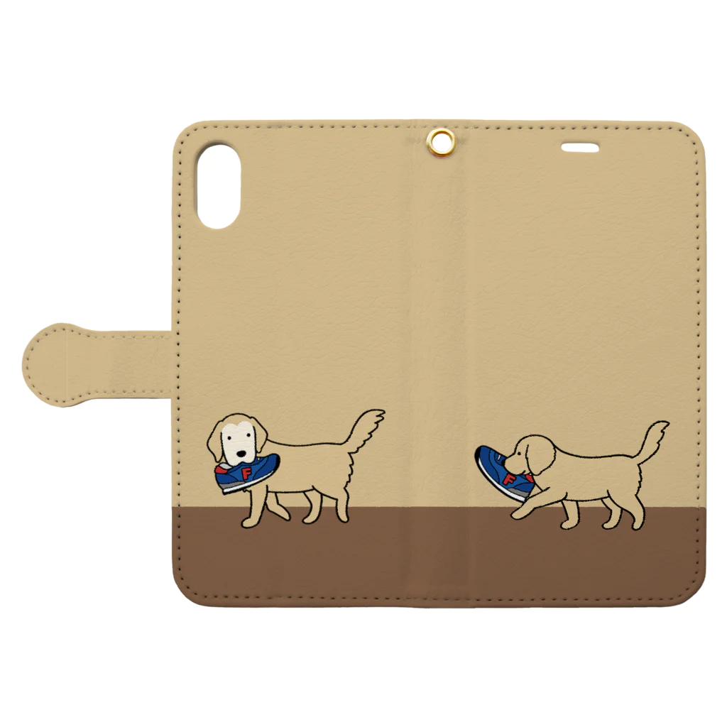 efrinmanの師匠と弟子（イエロー） Book-Style Smartphone Case:Opened (outside)