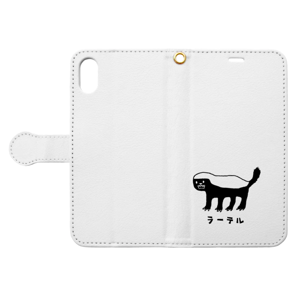 すとろべりーガムFactoryの最強動物 ラーテル Book-Style Smartphone Case:Opened (outside)