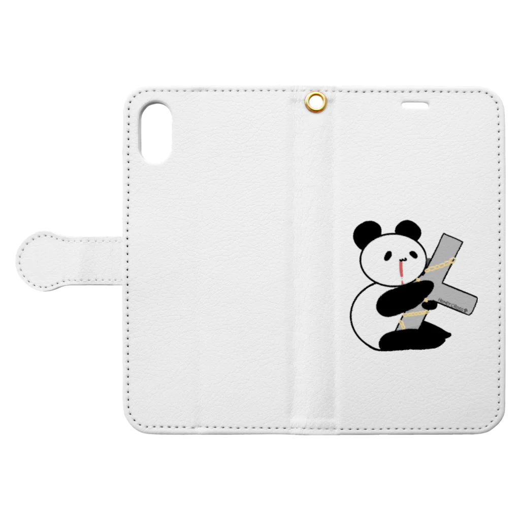 HONEY☆CROSSのCross パンダ Book-Style Smartphone Case:Opened (outside)