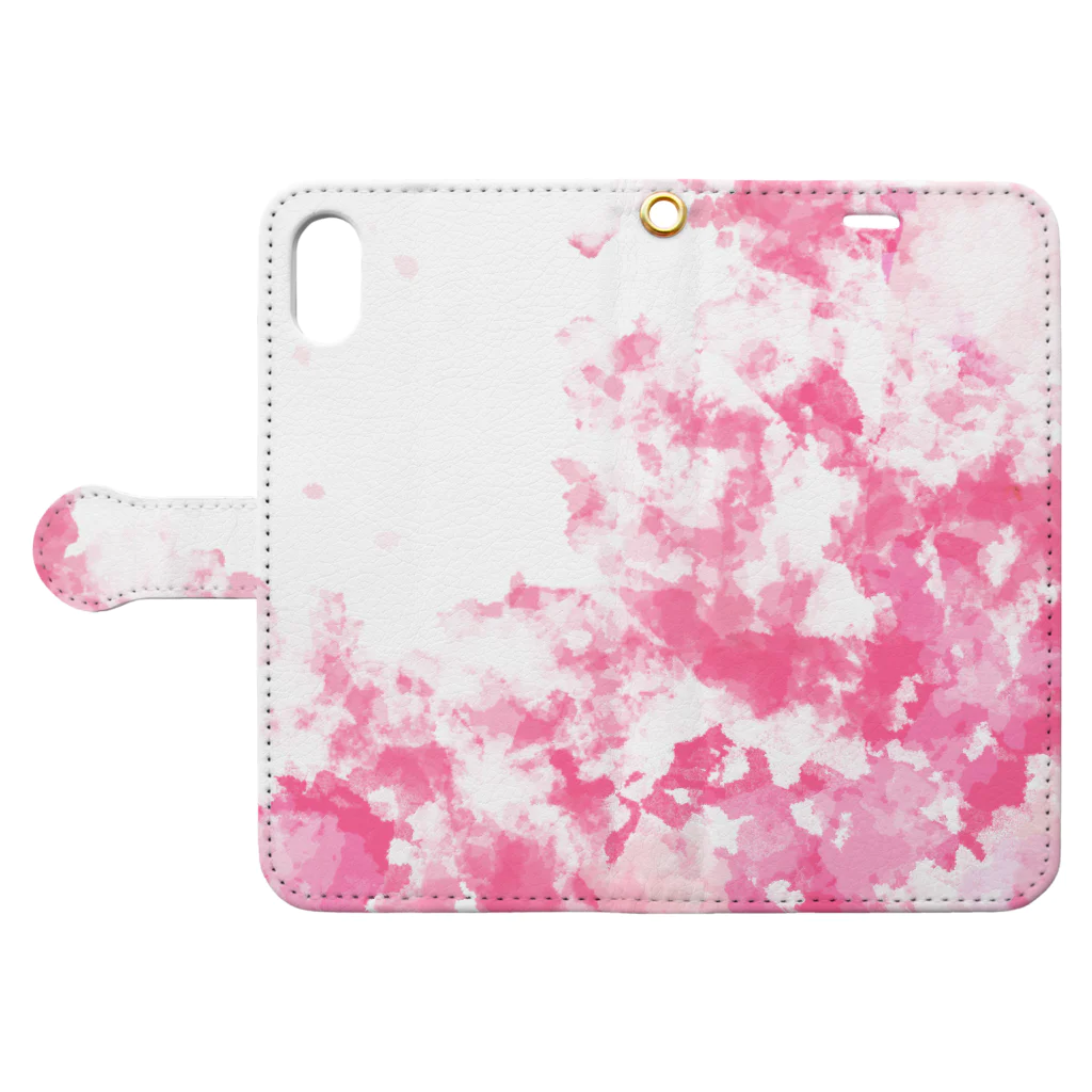 -S.reboot-の花吹雪 Book-Style Smartphone Case:Opened (outside)