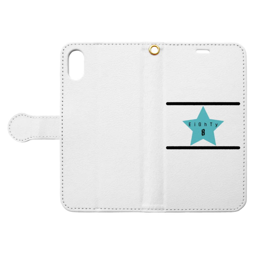 EiGhTy-8の☆スター（星）☆  EiGhTy-8 Book-Style Smartphone Case:Opened (outside)