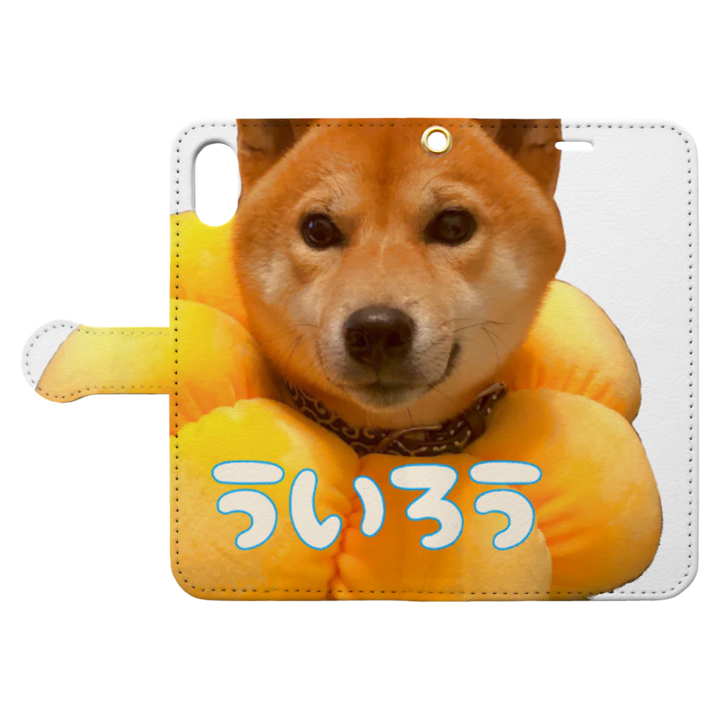 xxxxの柴犬のういろう Book-Style Smartphone Case:Opened (outside)